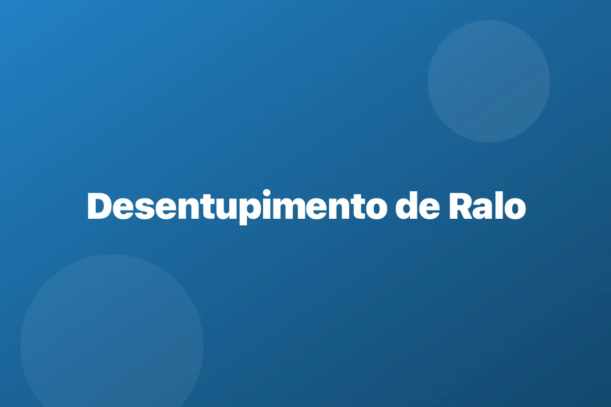 Desentupimento de ralo em Cuiabá – escoamento garantido